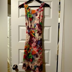 Floral strappy backed dress